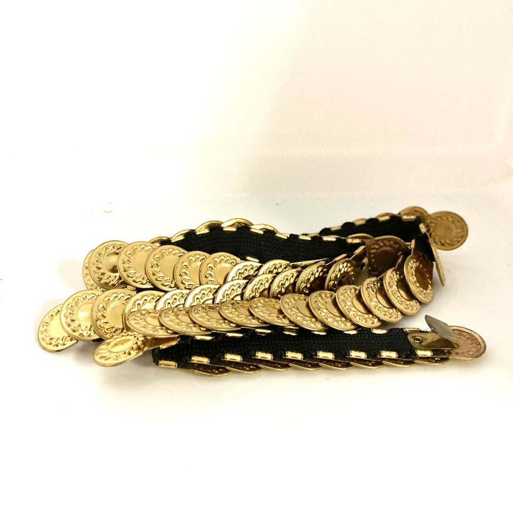 Vintage Coin Belt Festival Costume Gold Fits all